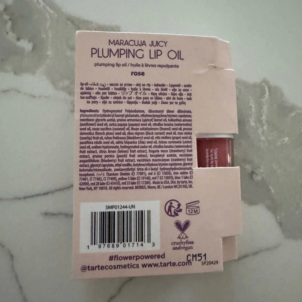 🌸5/$25🌸 Tarte maracuja juicy plumping lip oil in rose
